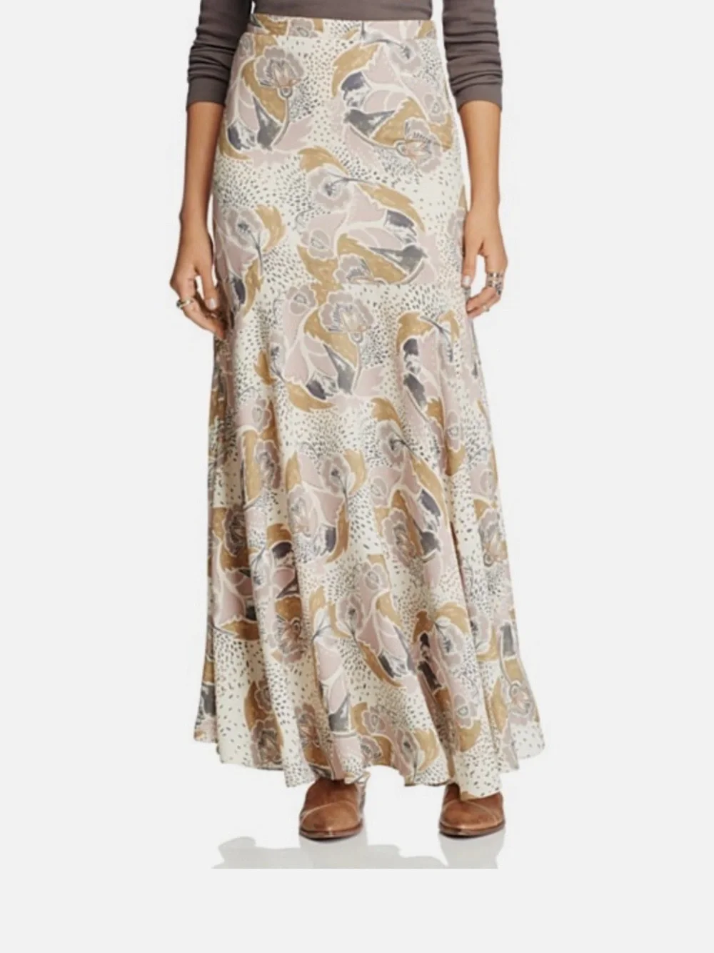 FREE PEOPLE Floral Print Maxi Skirt